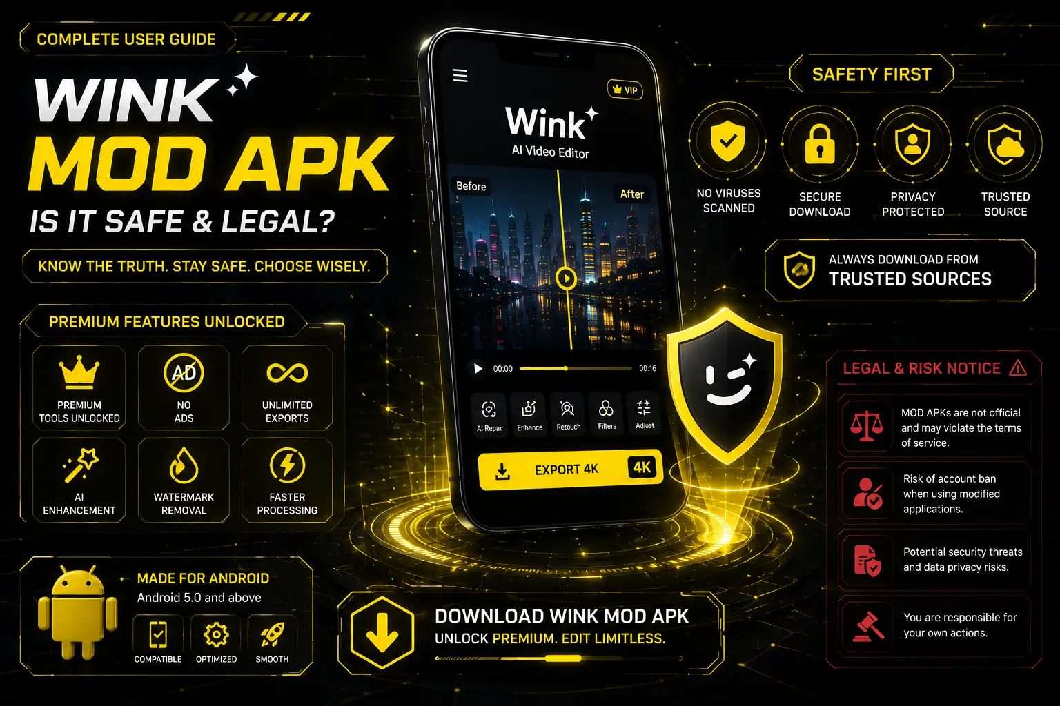 Wink mod apk is it safe & legal